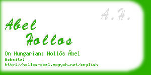 abel hollos business card